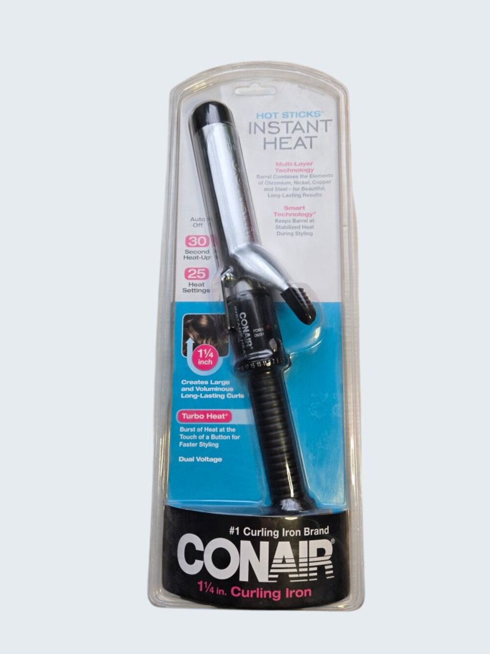 New Conair Hot Sticks Instant Heat Curling Iron – 1¼" Barrel